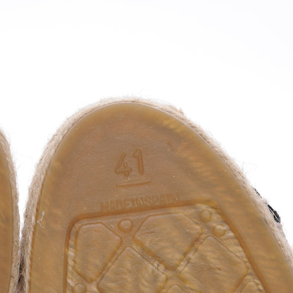 Chanel Crackled Calfskin High Top Espadrilles 41 Light Beige Black 7 of 10