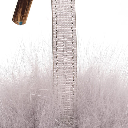 Fendi Fox Fur Vitello Elite Pom Pom Bag Charm Grigio Perla 4 of 6