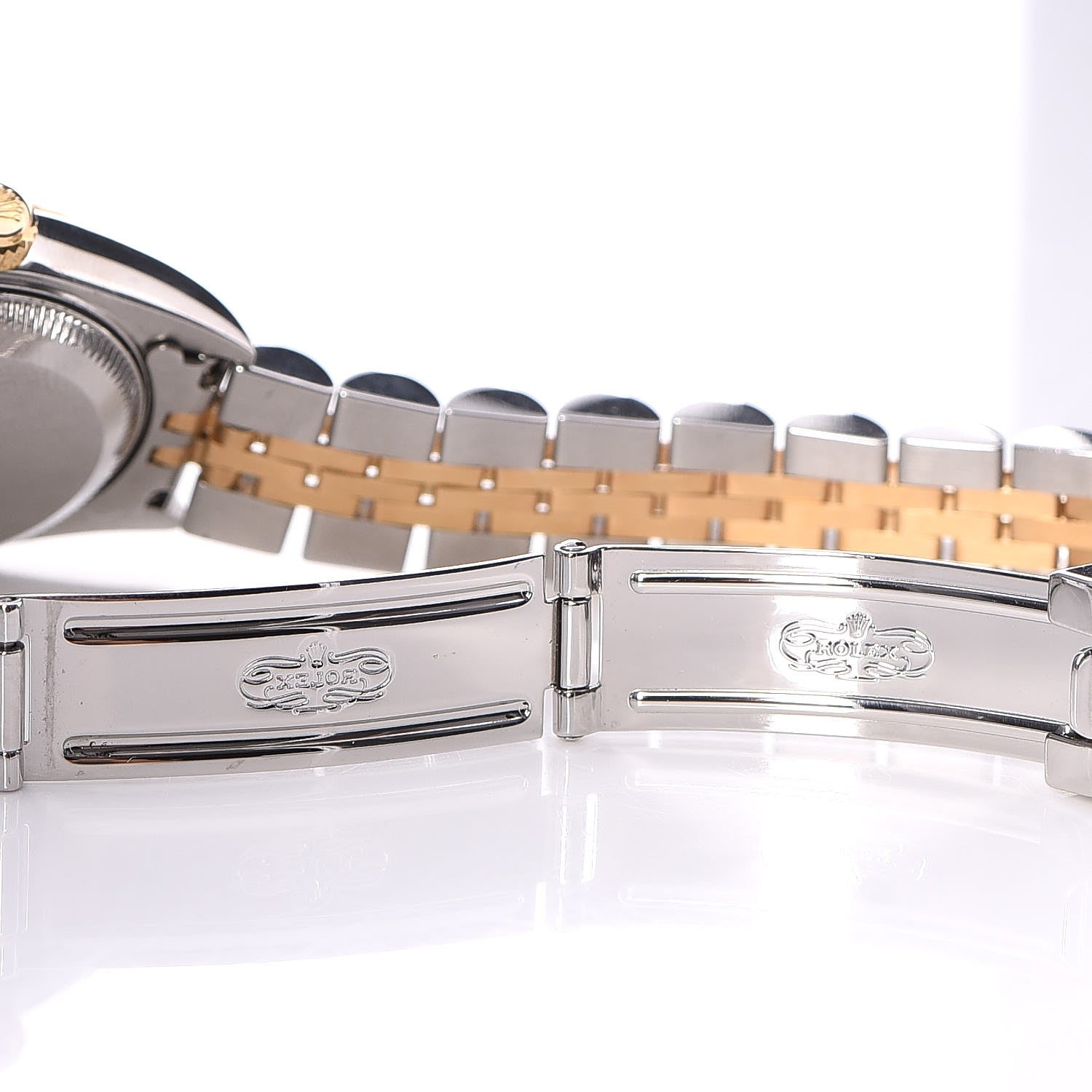 Rolex Stainless Steel 18K Yellow Gold 26mm Oyster Perpetual Datejust Watch Champagne 79173 5 of 8