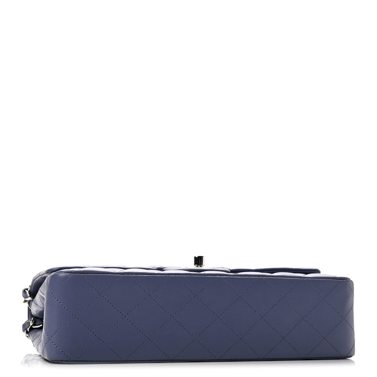 Lambskin Quilted Medium Double Flap Light Purple