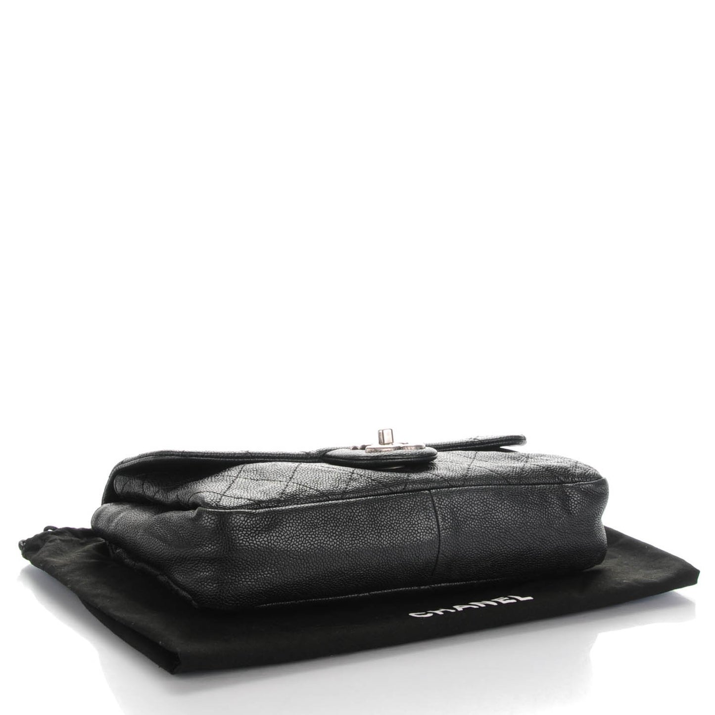 Caviar Quilted Medium Simply CC Flap Black