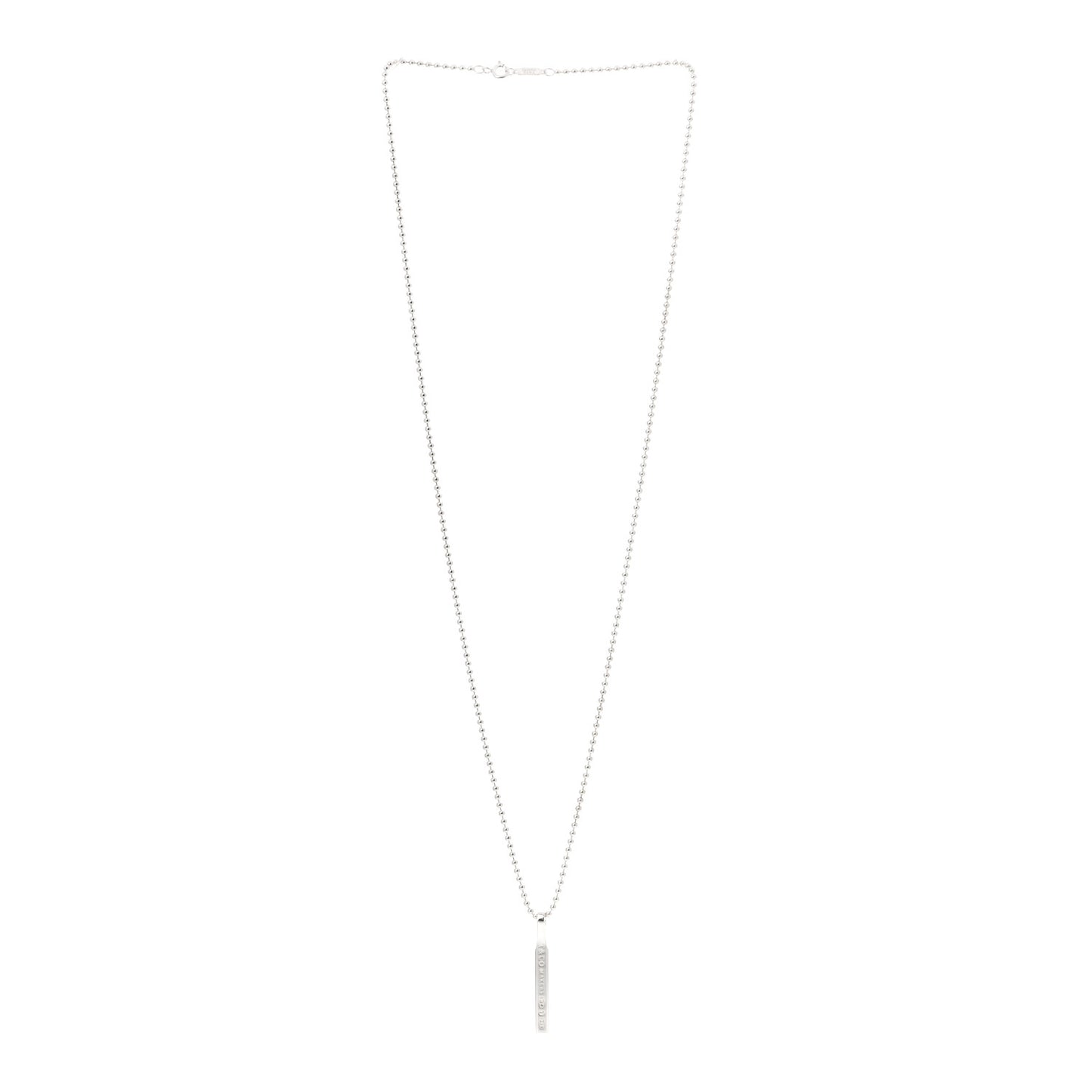 Sterling Silver 1837 Makers Bar Pendant Necklace