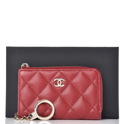 Chanel Caviar Quilted Key Holder Case Red 8 of 8