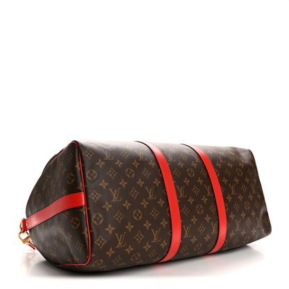 Louis Vuitton Calfskin Monogram Keepall Bandouliere 50 Coquelicot 3 of 8