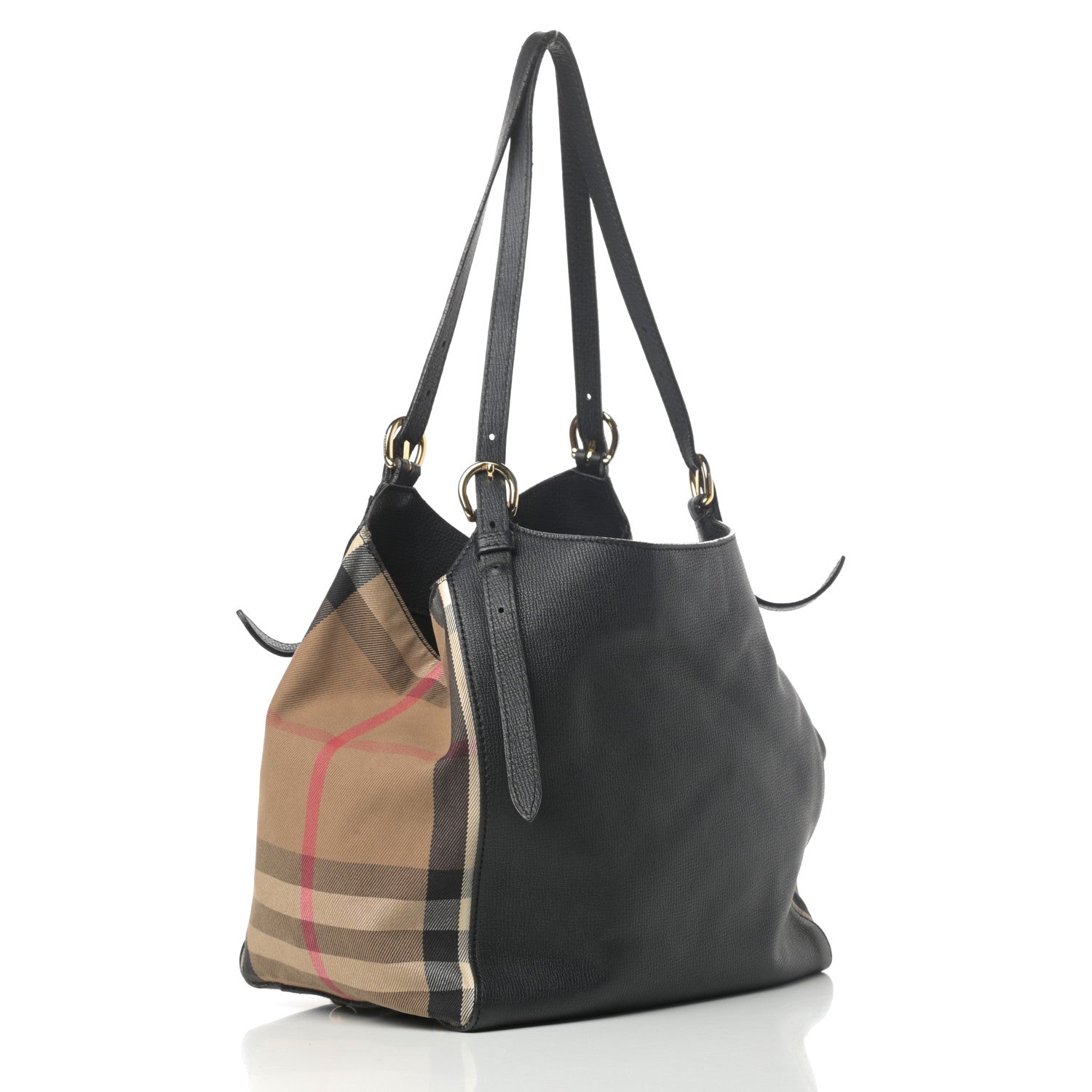 Burberry Grainy Calfskin House Check Small Canterbury Black 3 of 18