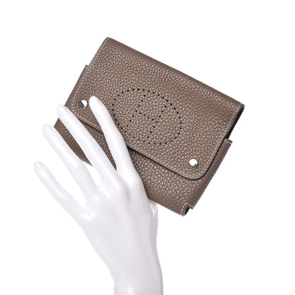 Hermes Taurillon Clemence Mises et Relances Playing Cards Holder Etoupe 2 of 6