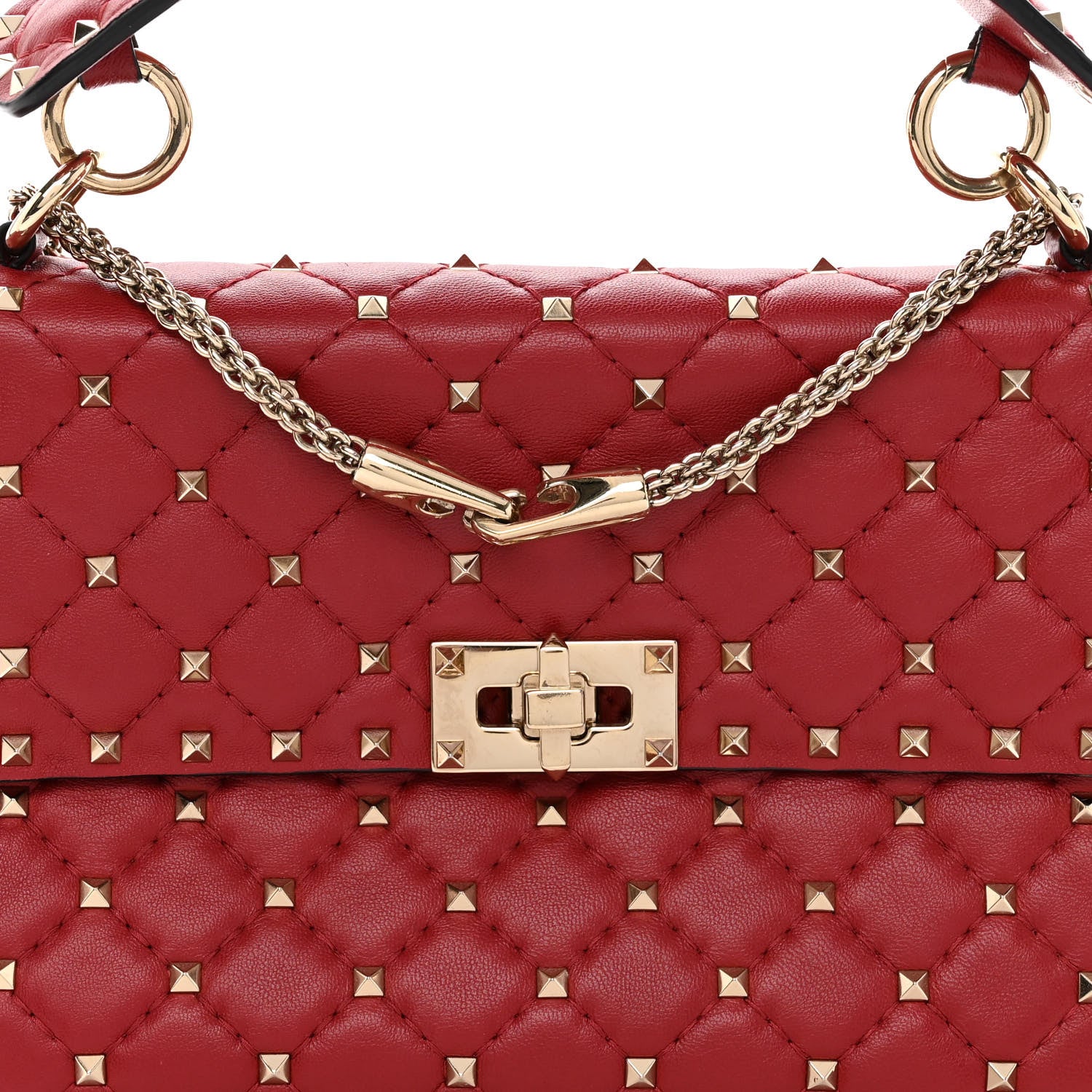 Valentino Garavani Nappa Medium Rockstud Spike Shoulder Bag Rosso Valentino 7 of 10