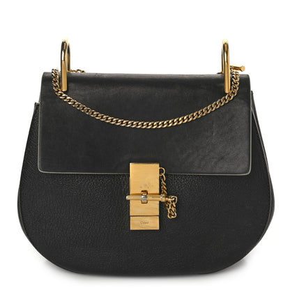 Chloe Grained Lambskin Drew Shoulder Bag Black 1 of 12