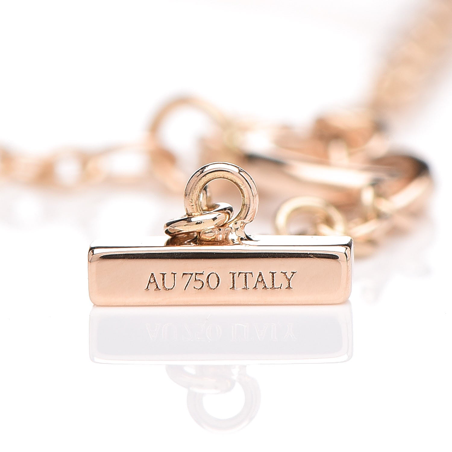 Tiffany 18K Rose Gold Diamond T Smile Bracelet 4 of 5