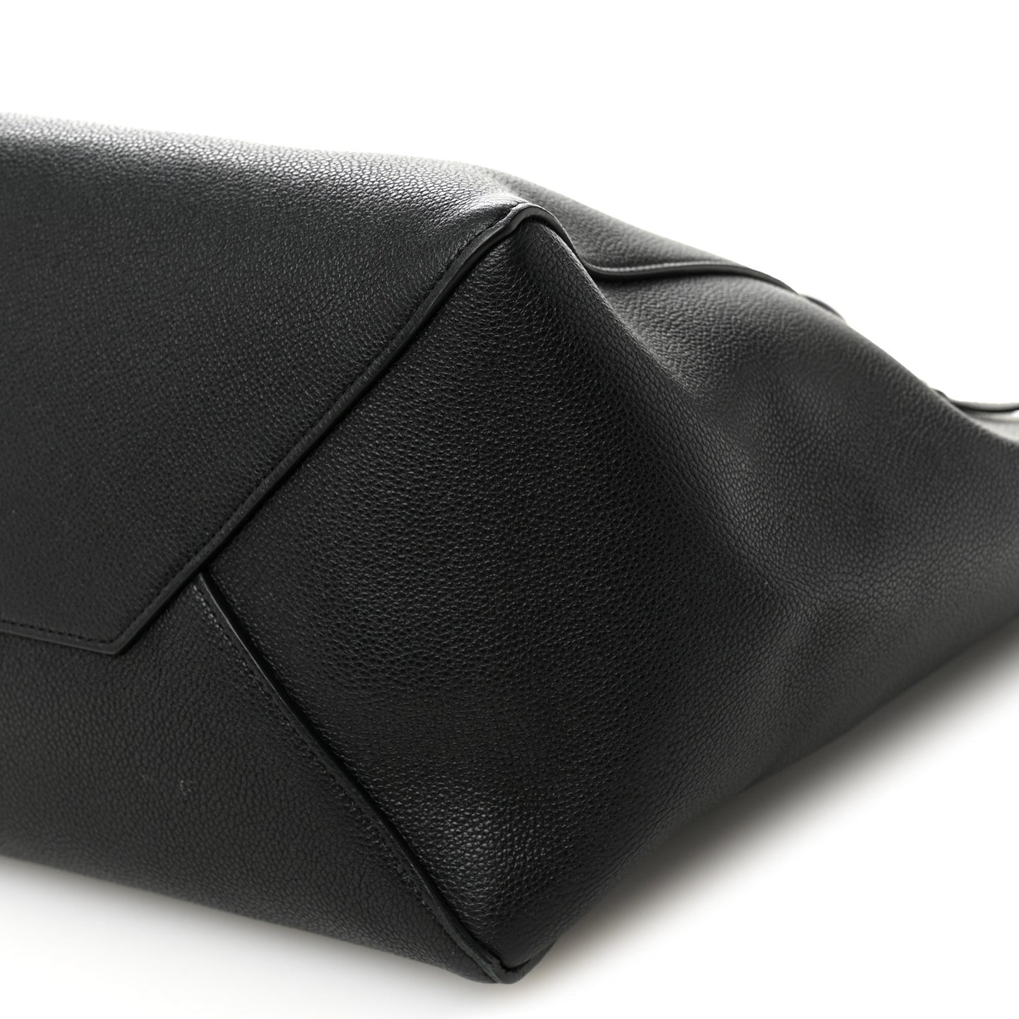 Soft Grained Calfskin Small Belt Cabas Phantom Black