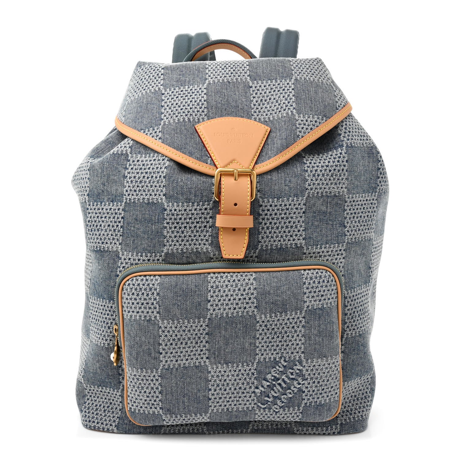 Louis Vuitton Damier Denim 3D Montsouris Backpack Bleu 1 of 9