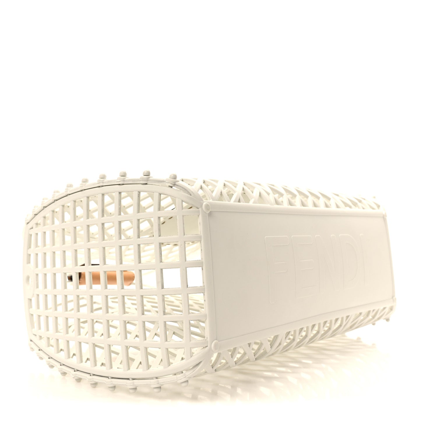 Recycled Plastic Vitello Liberty Matte Medium Fendi Basket White Ice Miele Scuro