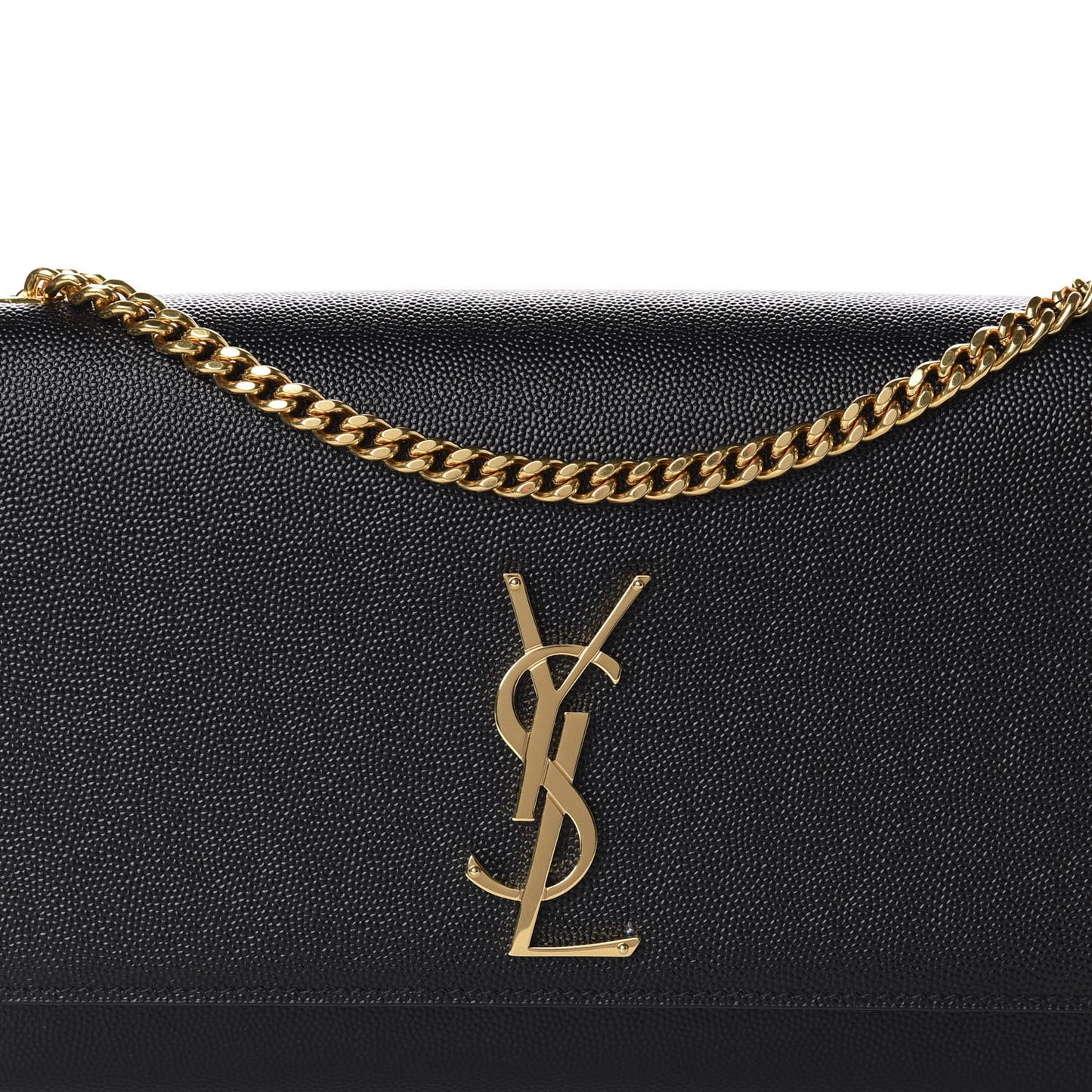 Grain De Poudre Medium Classic Monogram Kate Satchel Black