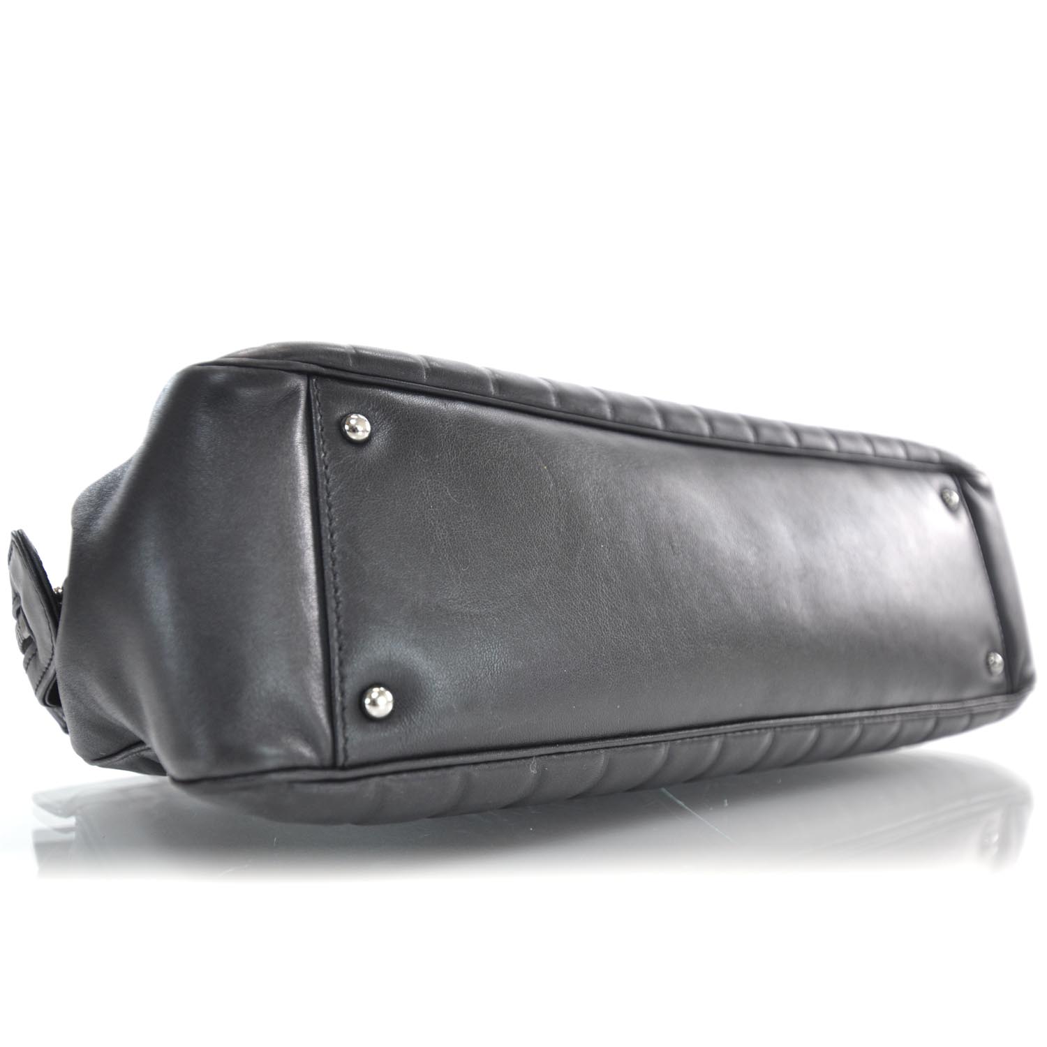 Chanel Lambskin Lax East West Shoulder Bag Black 6 of 9