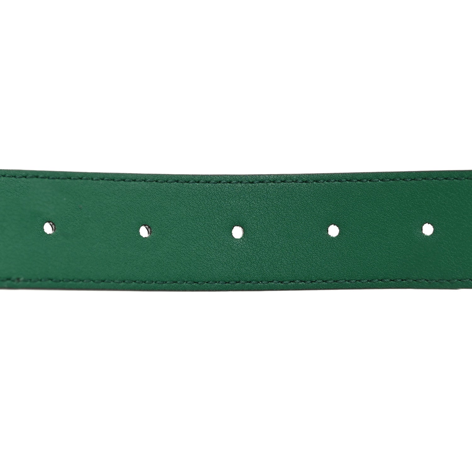 Gucci GG Supreme Monogram Anaconda Double G 30mm Belt 120 48 Ebony Emerald 5 of 7