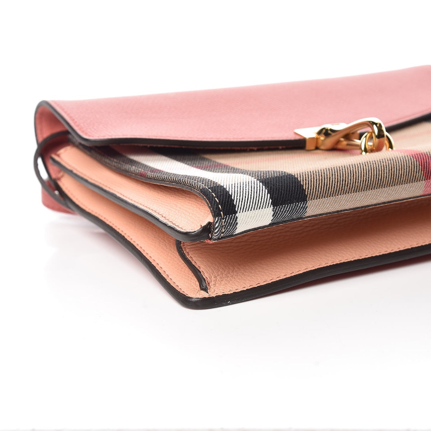 Derby Calfskin House Check Small Macken Crossbody Bag Copper Pink