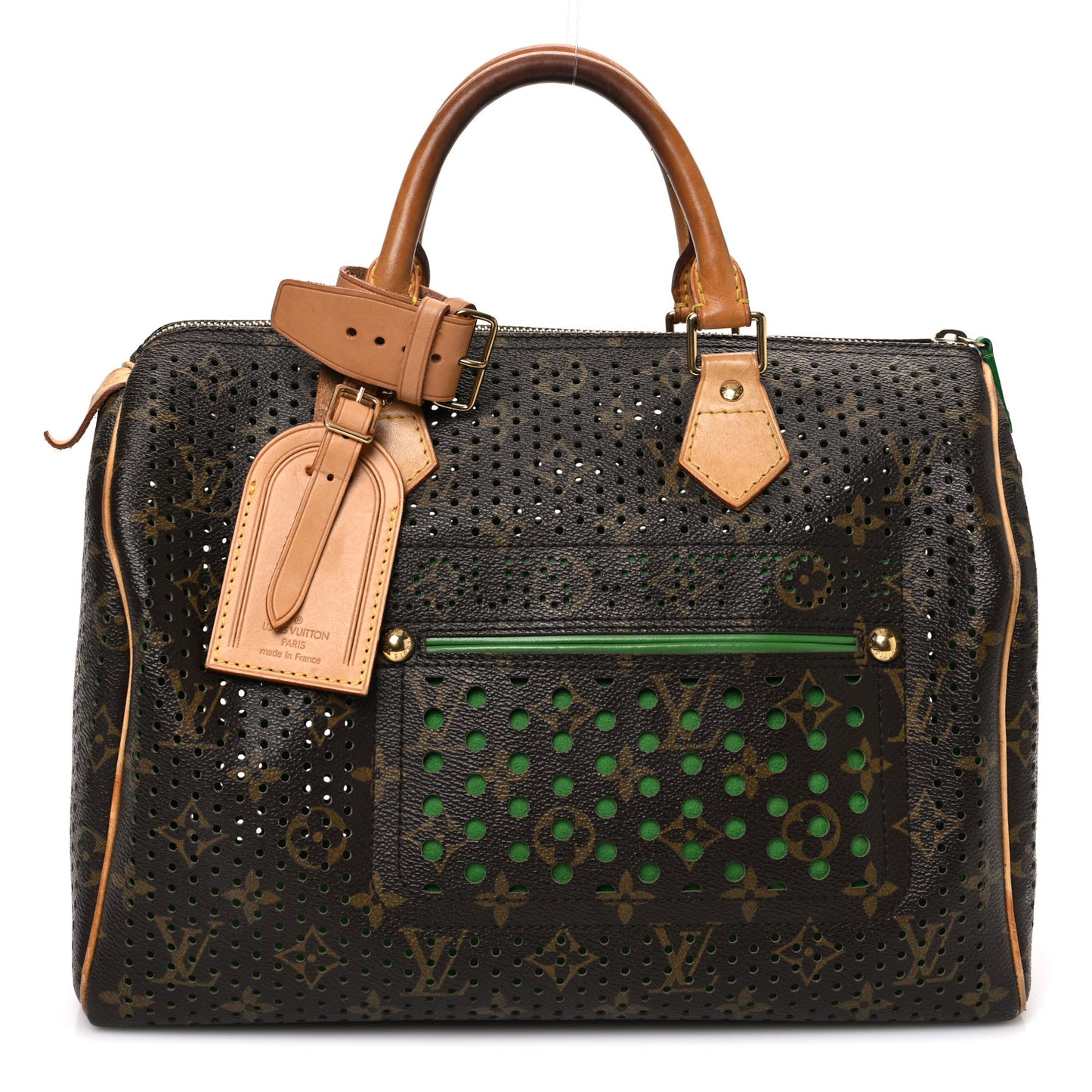 Monogram Perforated Speedy 30 Green