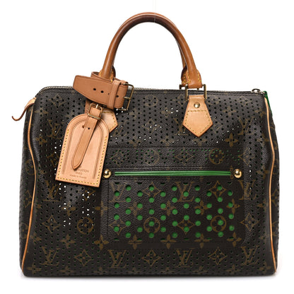 Louis Vuitton Monogram Perforated Speedy 30 Green 1 of 14