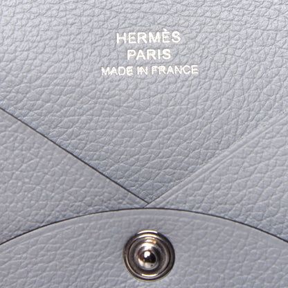 Hermes Evercolor Calvi Card Case Bleu Glacier 5 of 10