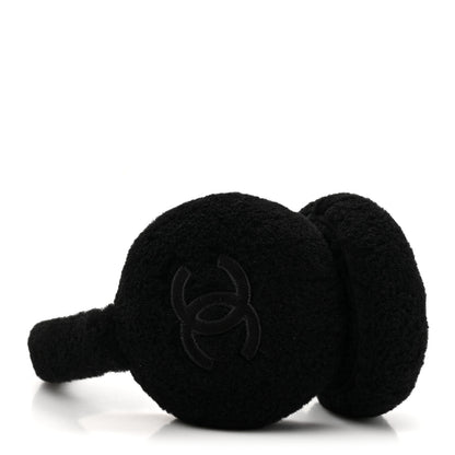 Chanel Shearling CC Ear Muffs Black 4 of 6