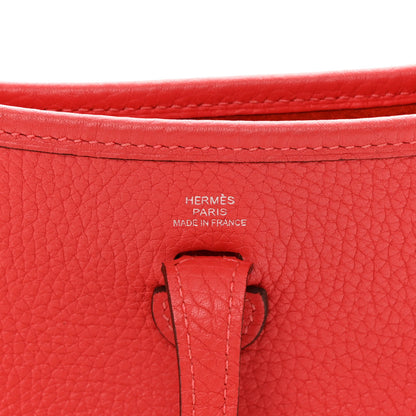 Hermes Taurillon Clemence Amazone Evelyne TPM Rouge Pivoine Rose Sakura 6 of 12