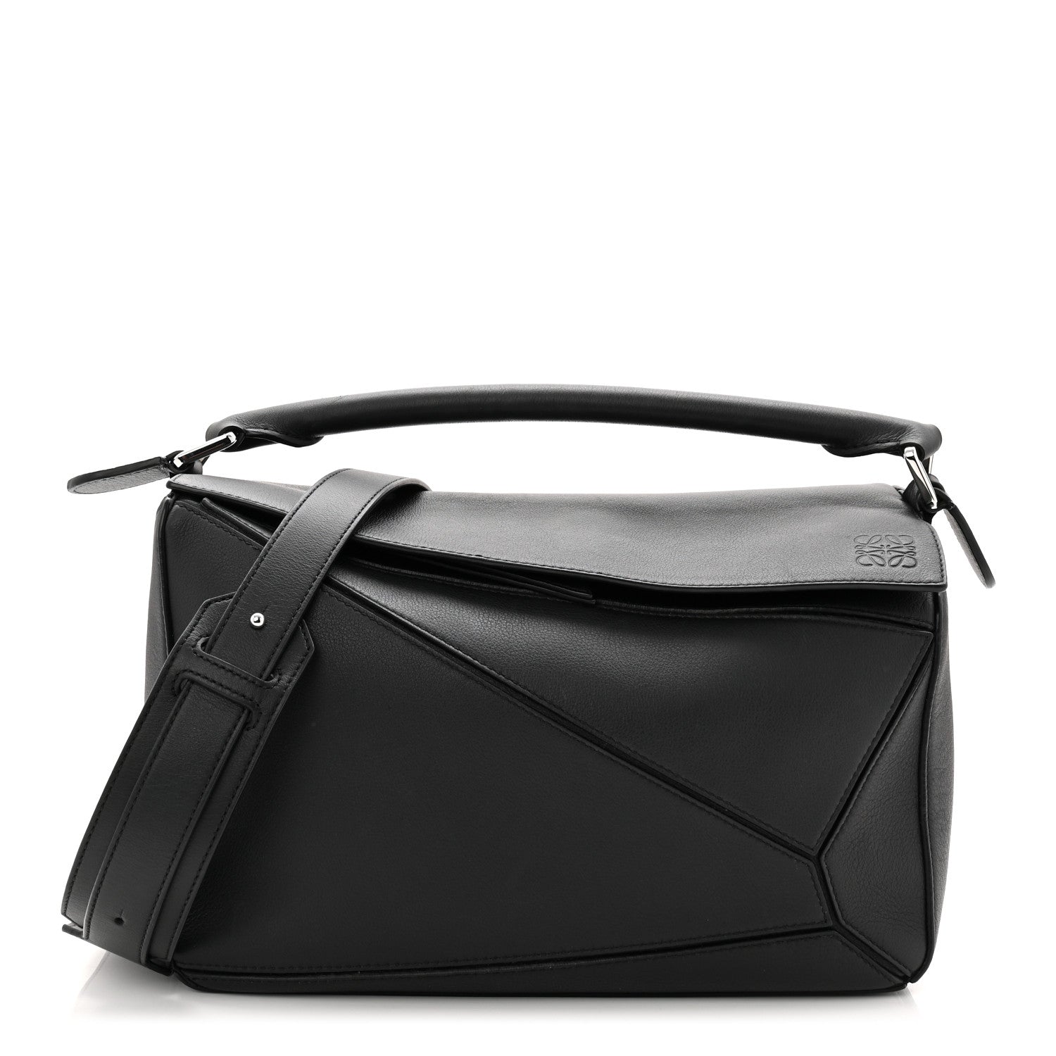 Loewe Calfskin Medium Puzzle Bag Black 1 of 9