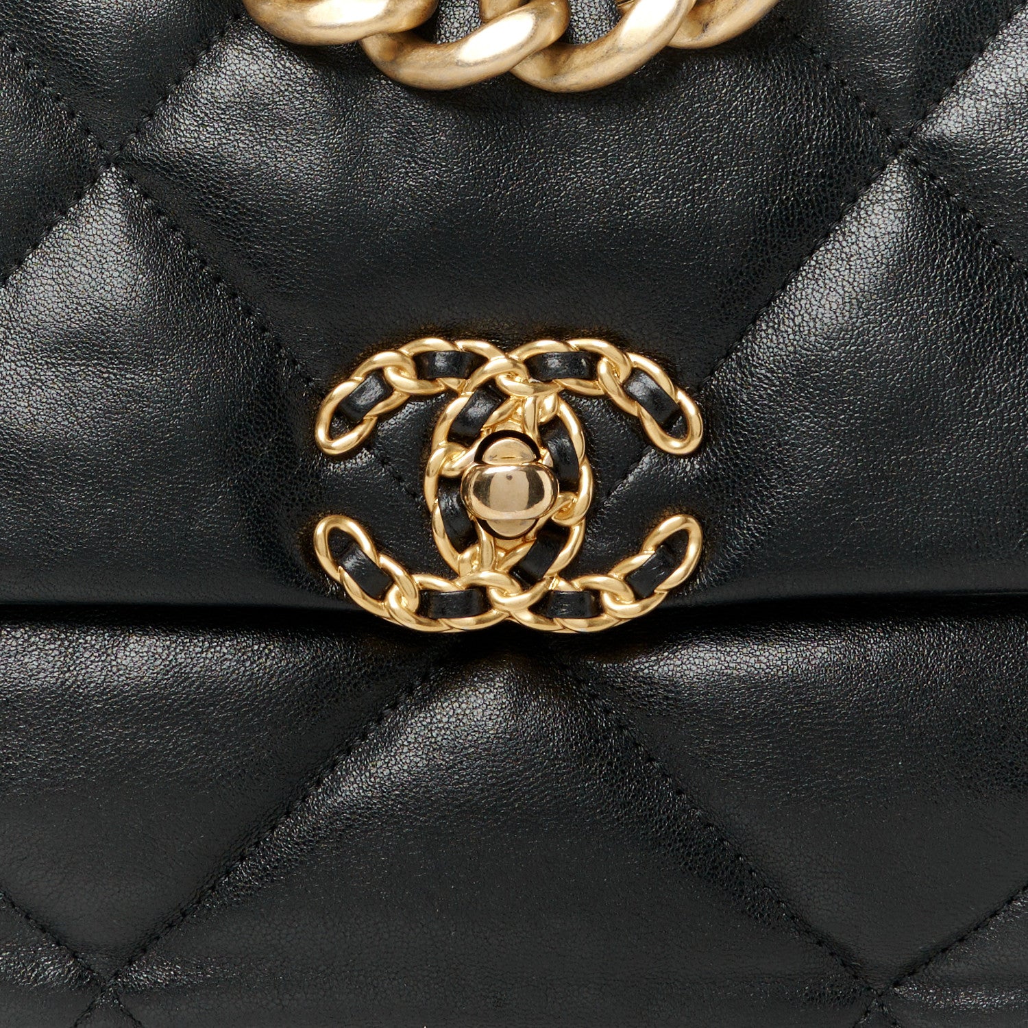 Chanel Lambskin Quilted Large Chanel 19 Flap Black 8 of 10