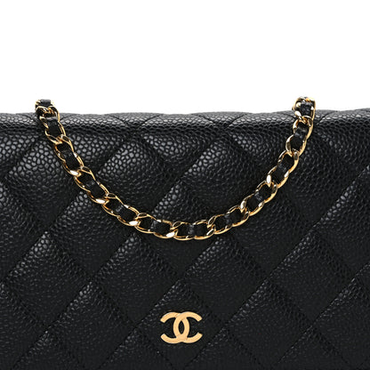 Chanel Caviar Quilted Wallet on Chain WOC Black 9 of 11