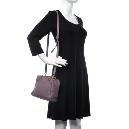 Gucci Calfskin Mini Bamboo Shopper Tote Purple 2 of 11