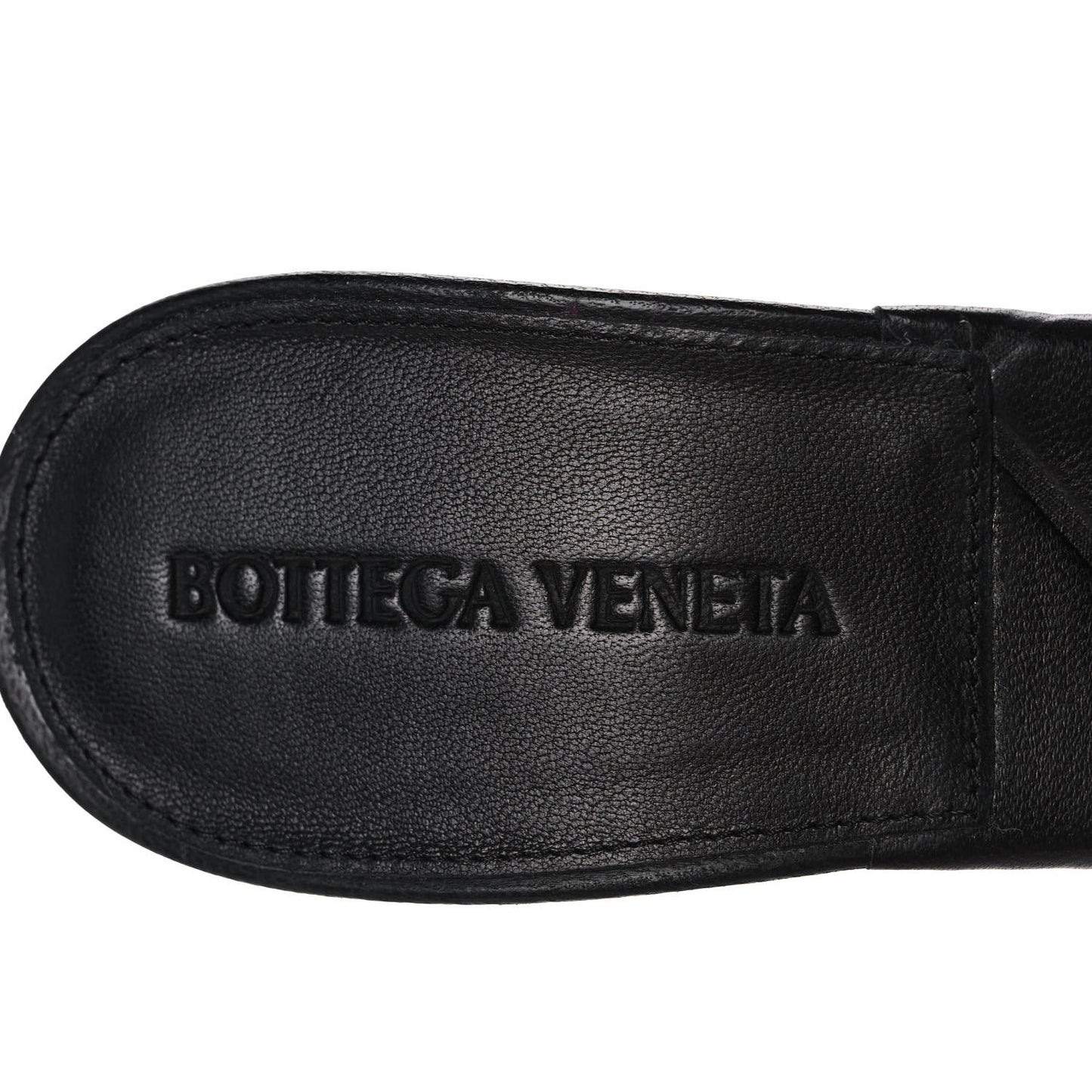 Nappa Quilted Rubber Lido Mule Sandals 37.5 Black