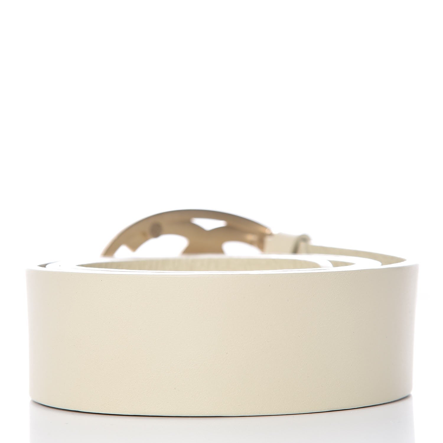 Chanel Calfskin Enamel CC Logo Belt 95 38 Light Beige 12 of 18