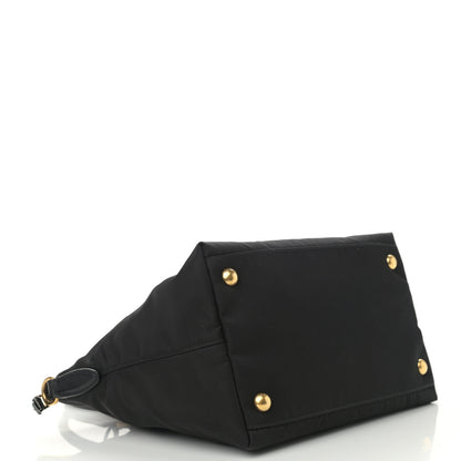 Prada Tessuto Nylon Saffiano Small Satchel Black 4 of 11
