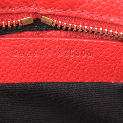 Alexander McQueen Pebbled Calfskin Small Skull Padlock Zip Around Tote Red 7 of 19
