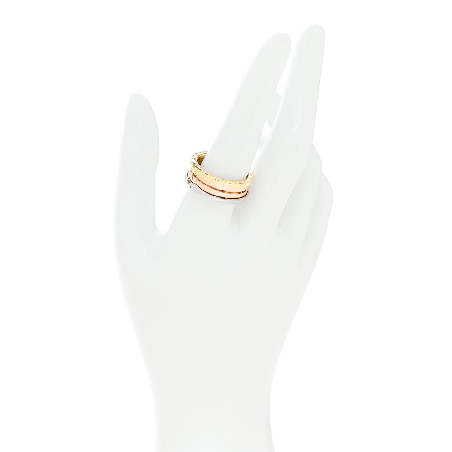 18K Rose White Yellow Gold B.Zero1 Three-Band Ring 60 9