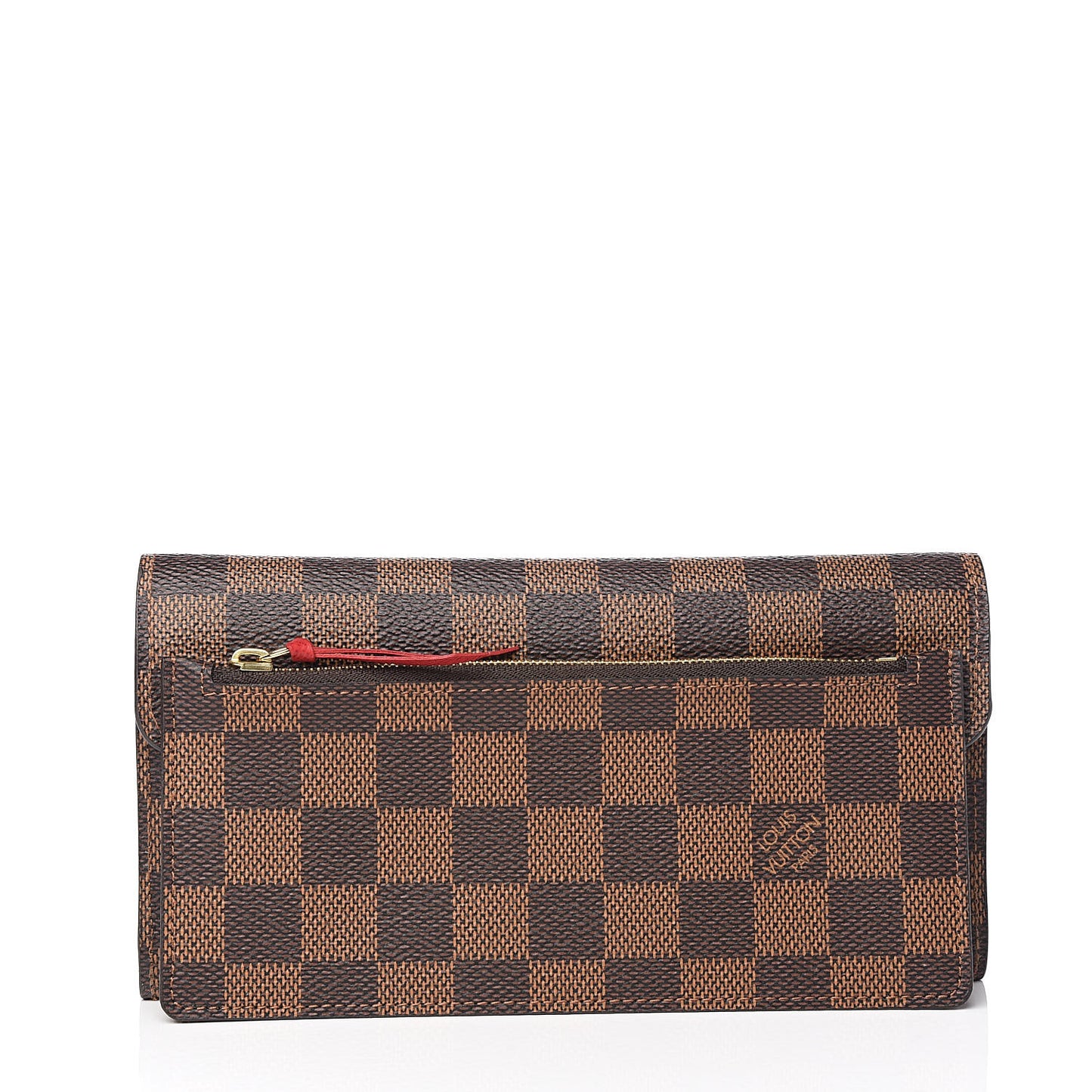 Damier Ebene Josephine Wallet Red