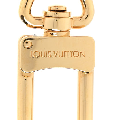 Louis Vuitton Brass Enamel Fleur De Monogram Bag Charm Chain Gold 3 of 4