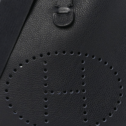 Hermes Taurillon Clemence Evelyne GM Bleu Indigo 8 of 10