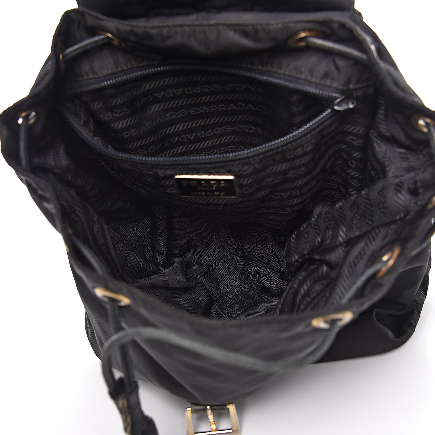 Prada Tessuto Nylon Vela Chain Backpack Black 4 of 17