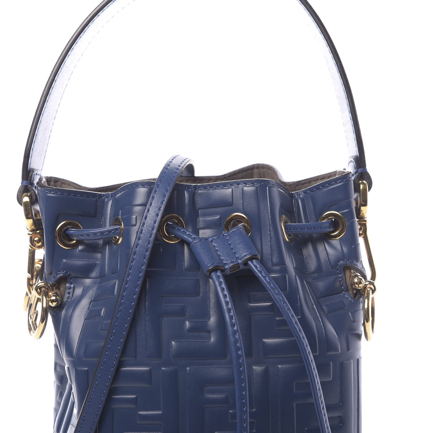 Fendi Vitello Liberty F is Fendi FF 1974 Embossed Mini Mon Tresor Bucket Bag Iris 11 of 11