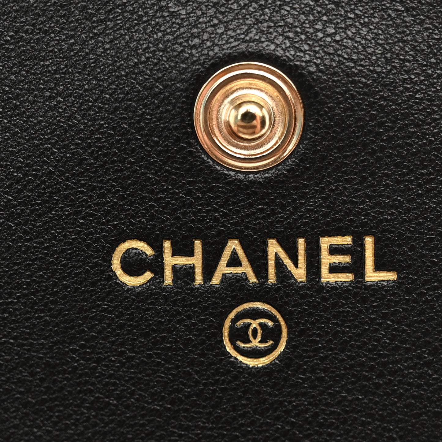 Lambskin Quilted Chanel 19 Flap Wallet Black