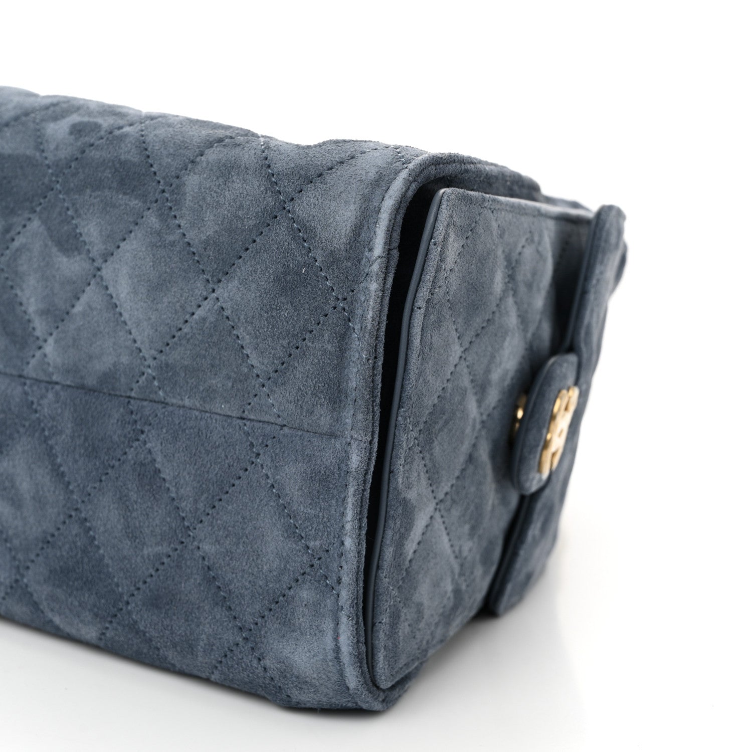 Chanel Suede Quilted Small Chanel 25 Handbag Blue 10 of 10
