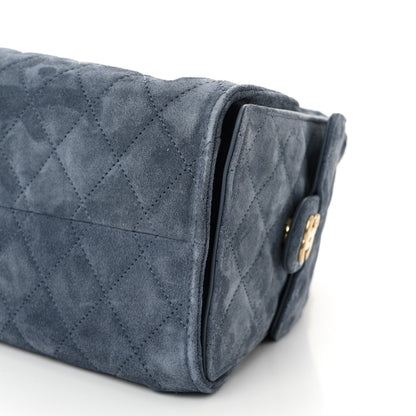 Chanel Suede Quilted Small Chanel 25 Handbag Blue 10 of 10