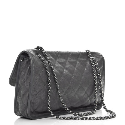 Chanel Caviar Quilted Large French Riviera Flap Dark Grey 3 of 12