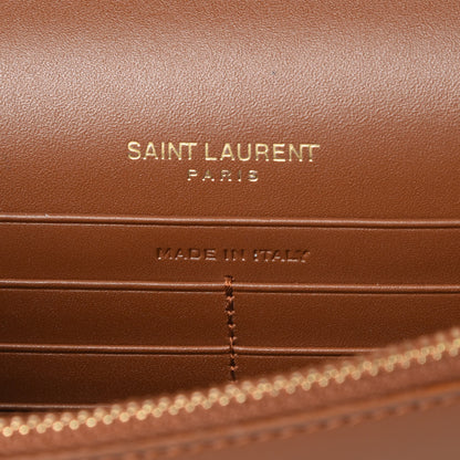 Saint Laurent Smooth Calfskin Classic Monogram Kate Tassel Chain Wallet Brown 8 of 9