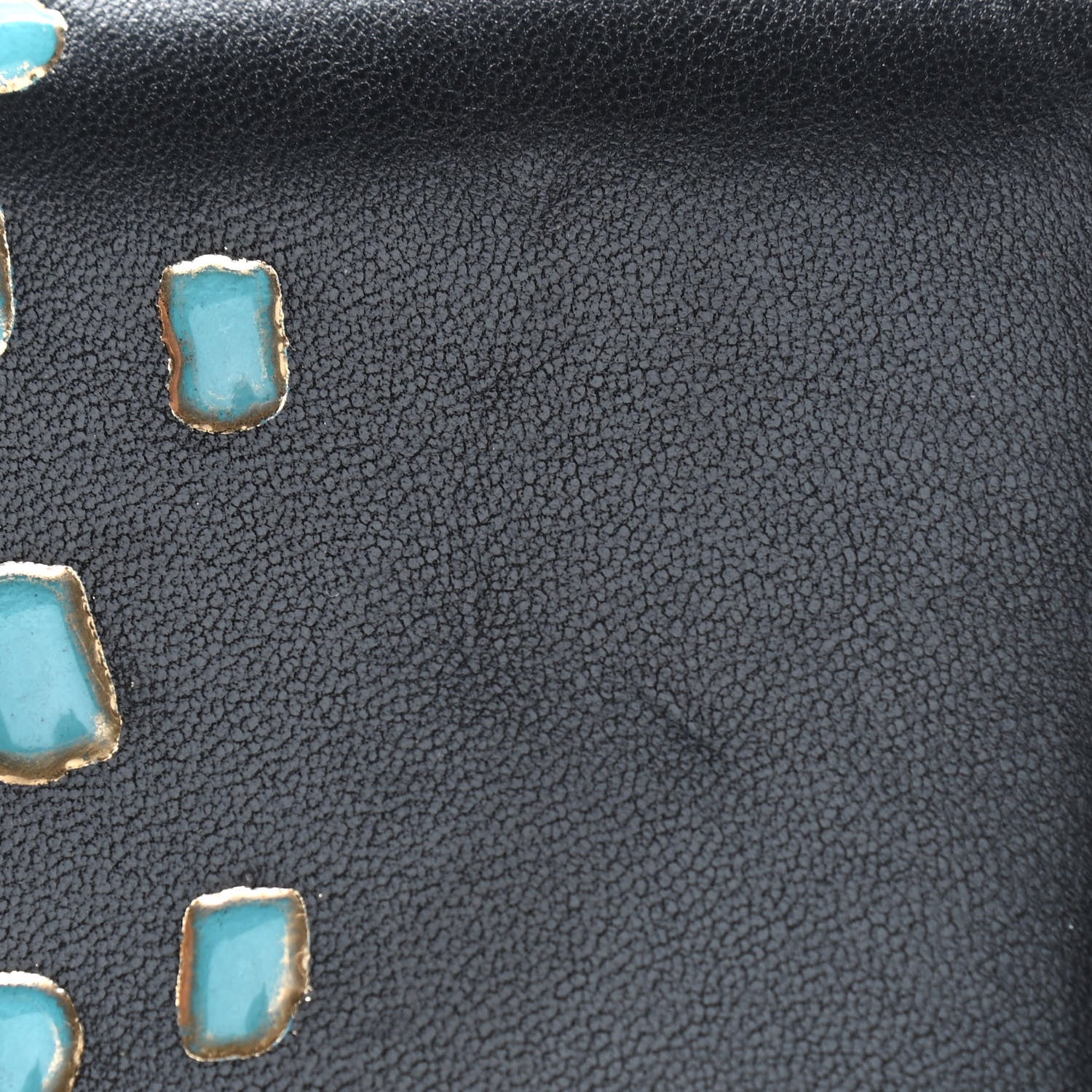 Chanel Lambskin Resin Medium Double Flap Black Turquoise 12 of 13