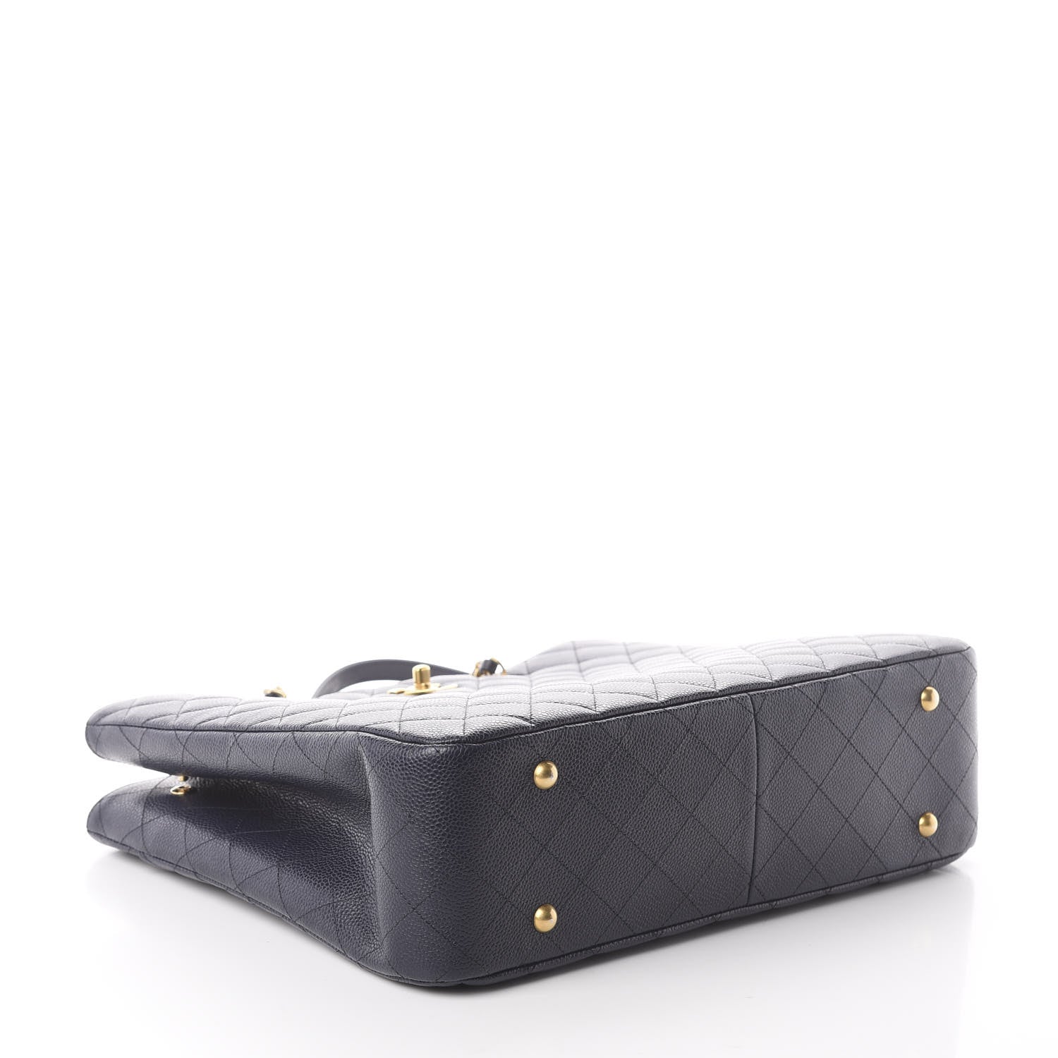 Chanel Caviar Quilted Large CC Shopping Tote Navy 3 of 9