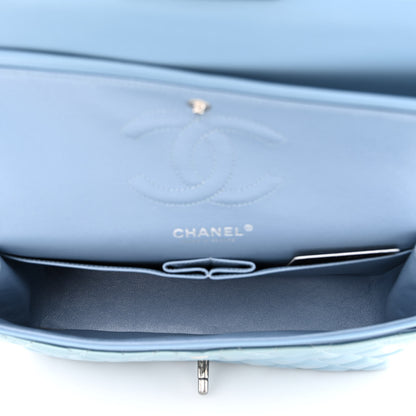 Chanel Patent Calfskin Quilted Medium Double Flap Turquoise 5 of 14