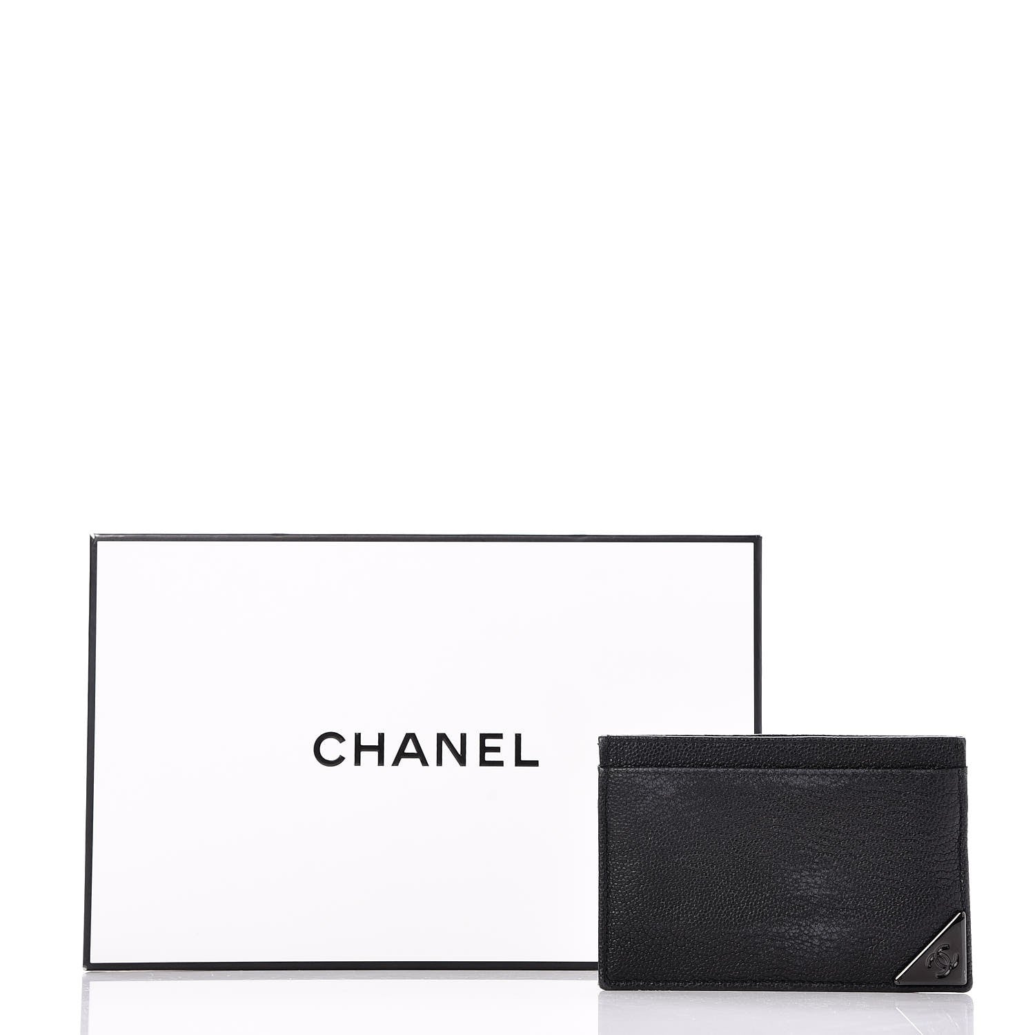 Chanel Goatskin CC Card Holder Black 9 of 9