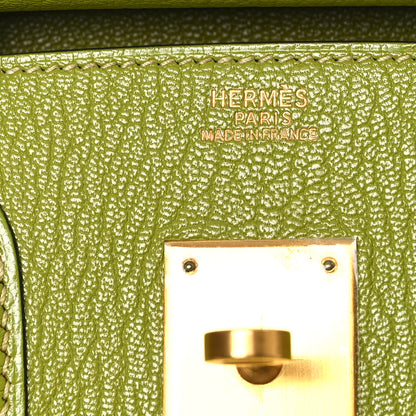 Hermes Chevre Mysore Birkin 30 Vert Anis 6 of 12