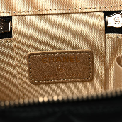 Chanel Lambskin Quilted Mini Pearl Crush Vanity Case With Chain Black 5 of 10